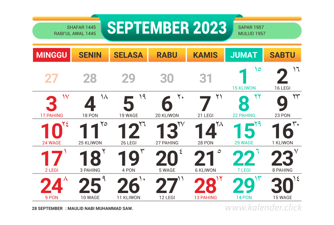 Download Kalender September 2023
