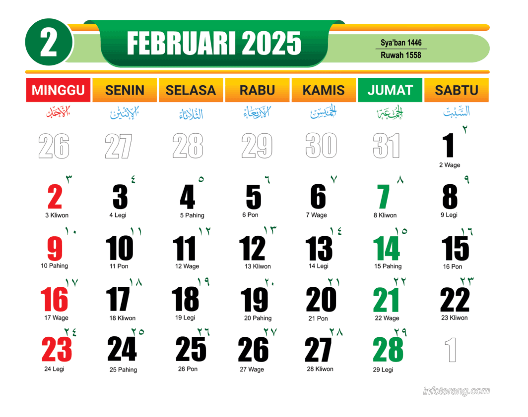 Download Kalender Februari 2025