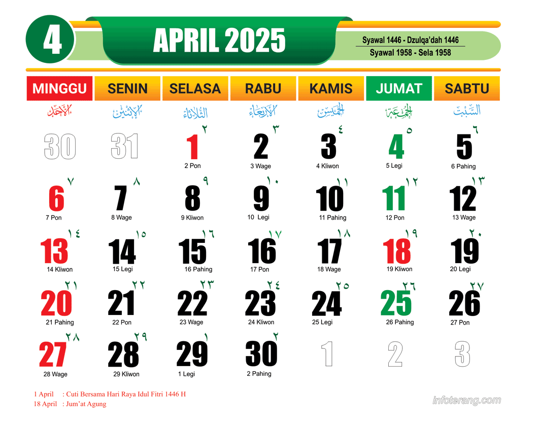 Download Kalender April 2025