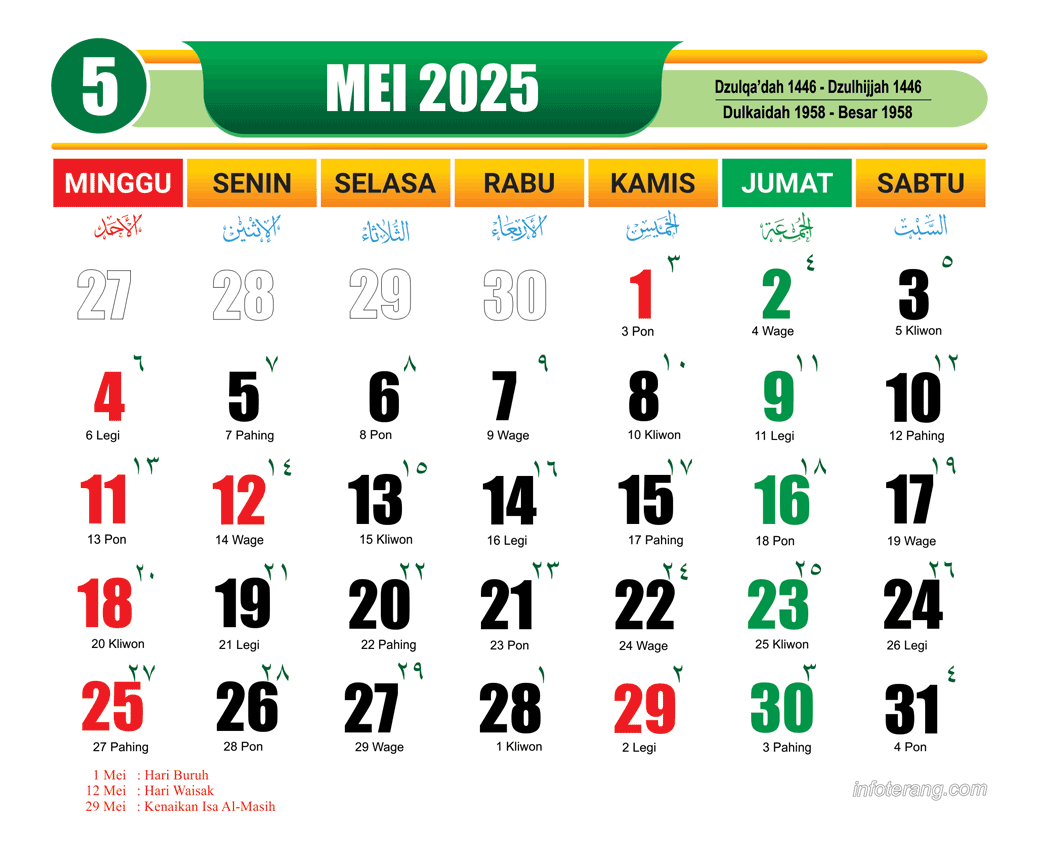 Download Kalender Mei 2025