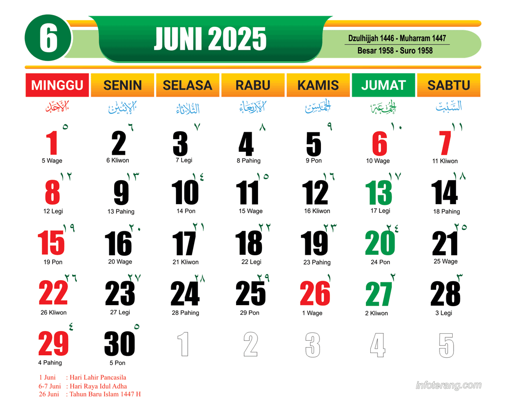 Download Kalender Juni 2025