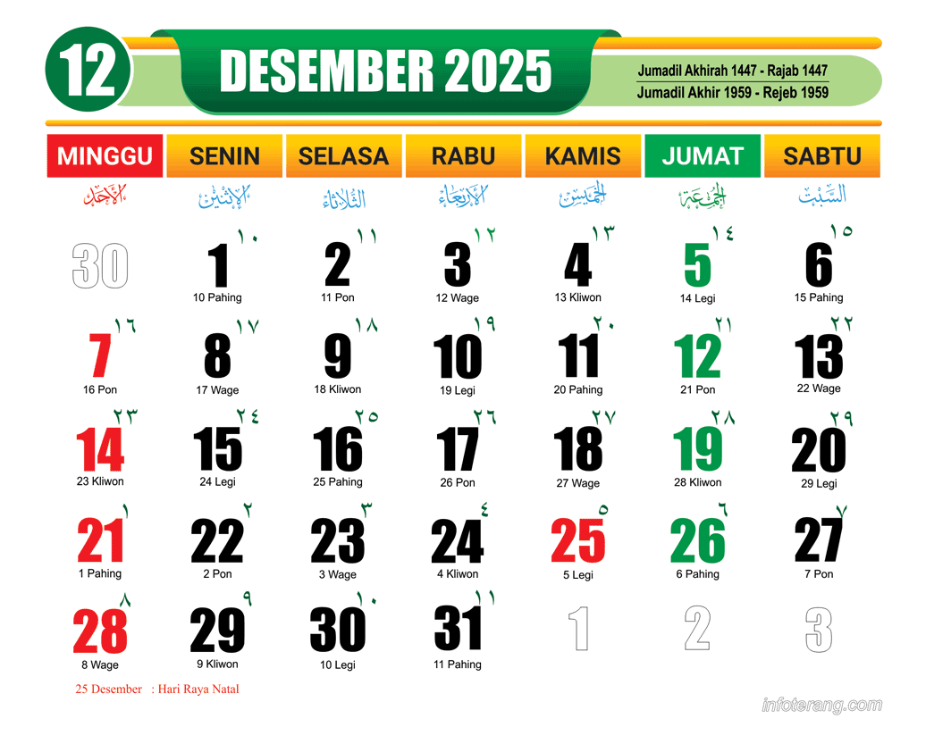 Download Kalender Desember 2025